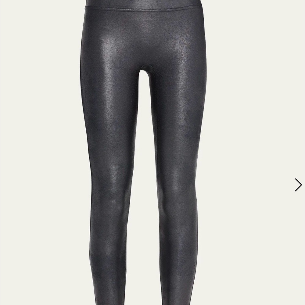SPANX Faux Leather Black Leggings - Picture 6 of 7